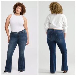 Torrid Slim Boot Jeans Trio Fit Limitless Stretch Blue High Rise Plus Size 22-26